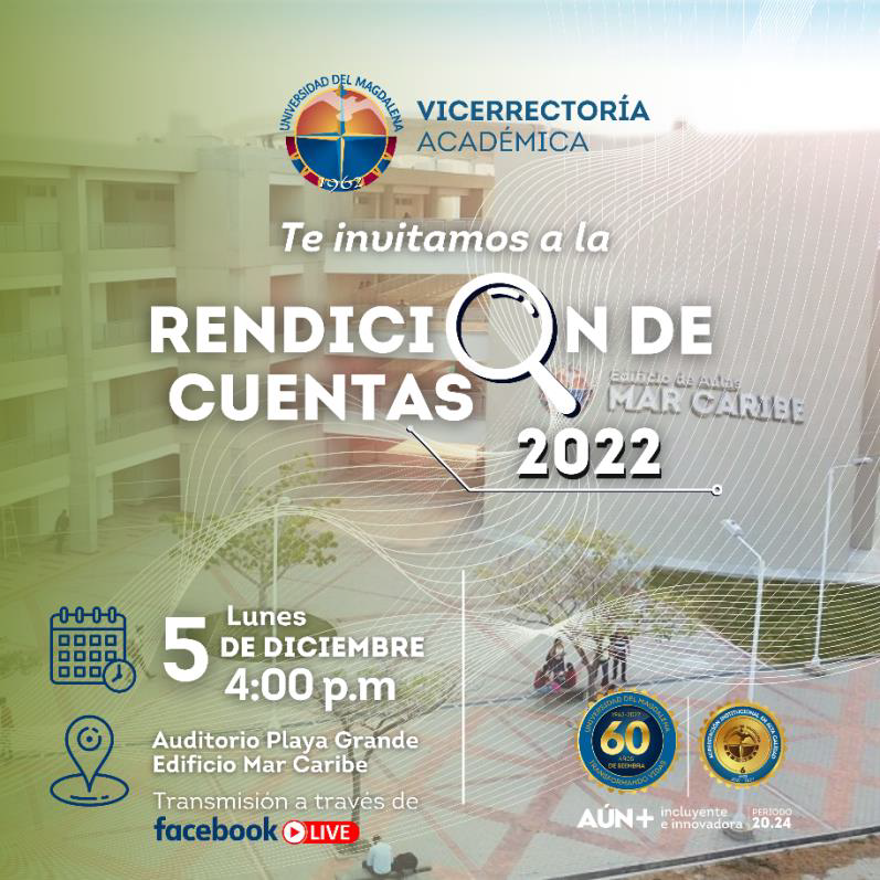 Anuncio de rendición de cuentas de vicerrectoría de investigación 2020